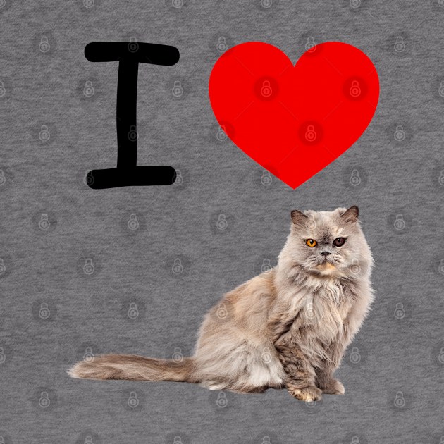 I HEART  PERSIAN CAT by EmoteYourself